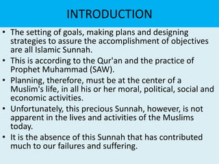 Planning in islamic Organization | PPTX