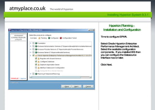 How to install Hyperion Planning - Part 5 Planning Install | PPT