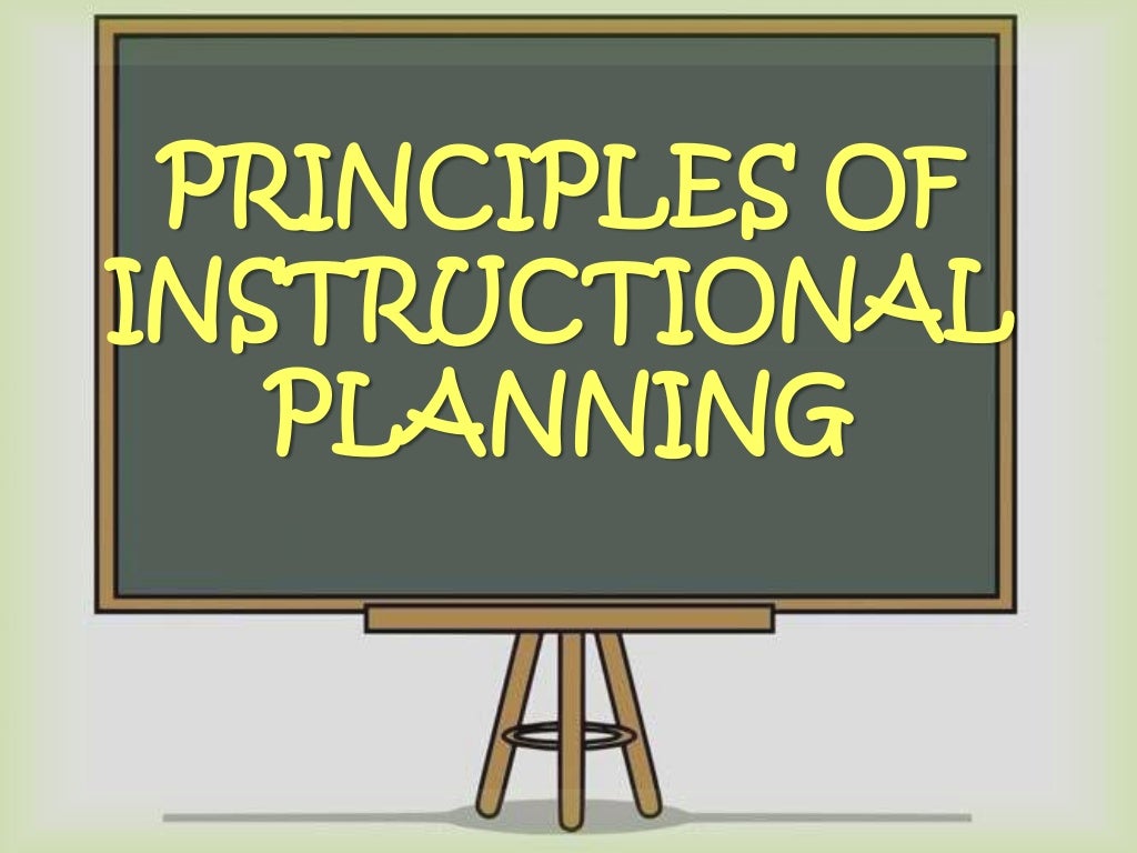 INSTRUCTIONAL PLANNING