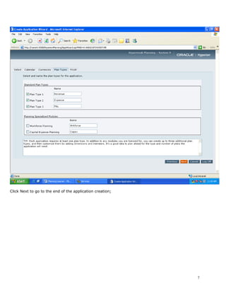 Click Next to go to the end of the application creation;




                                                           7
 