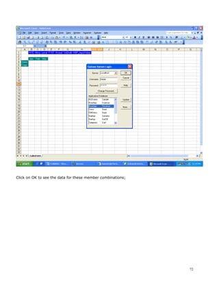 Click on OK to see the data for these member combinations;




                                                             72
 