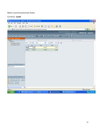 Before Launching Business Rules:

Currency: Local




                                   95
 