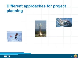 19
Different approaches for project
planning
Méthode « Aventure »
Méthode prédictive
Méthode adaptative
 