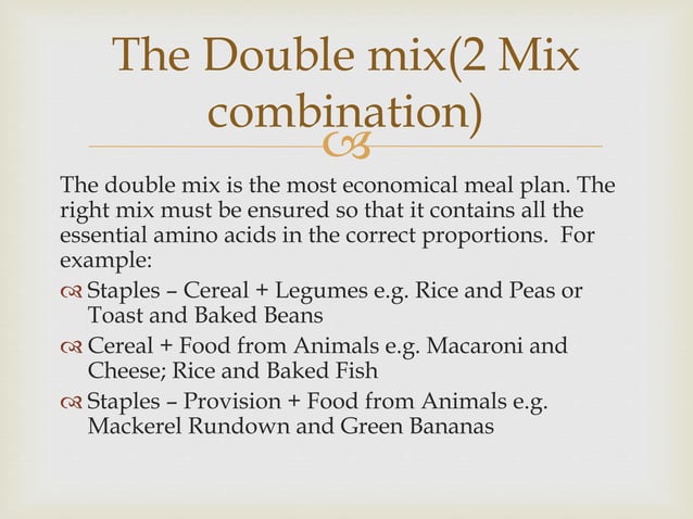 Multimix Principles Planning meals with the multimix principle | PPTX