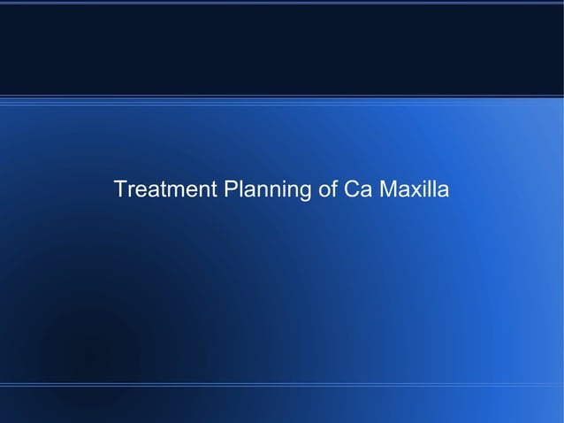 radiotherapy planning of CA maxilla | ODP