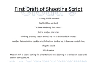 First Draft of Shooting Script
 