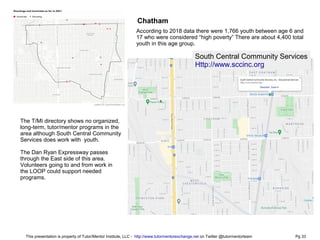Chatham
1766
39%
The T/MI directory shows no organized,
long-term, tutor/mentor programs in the
area although South Centra...