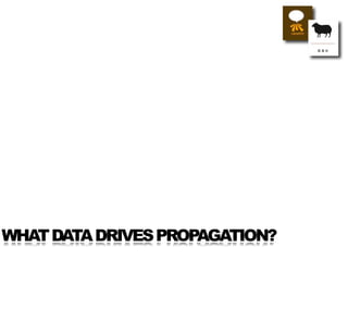 WHAT DATA DRIVES PROPAGATION?
 