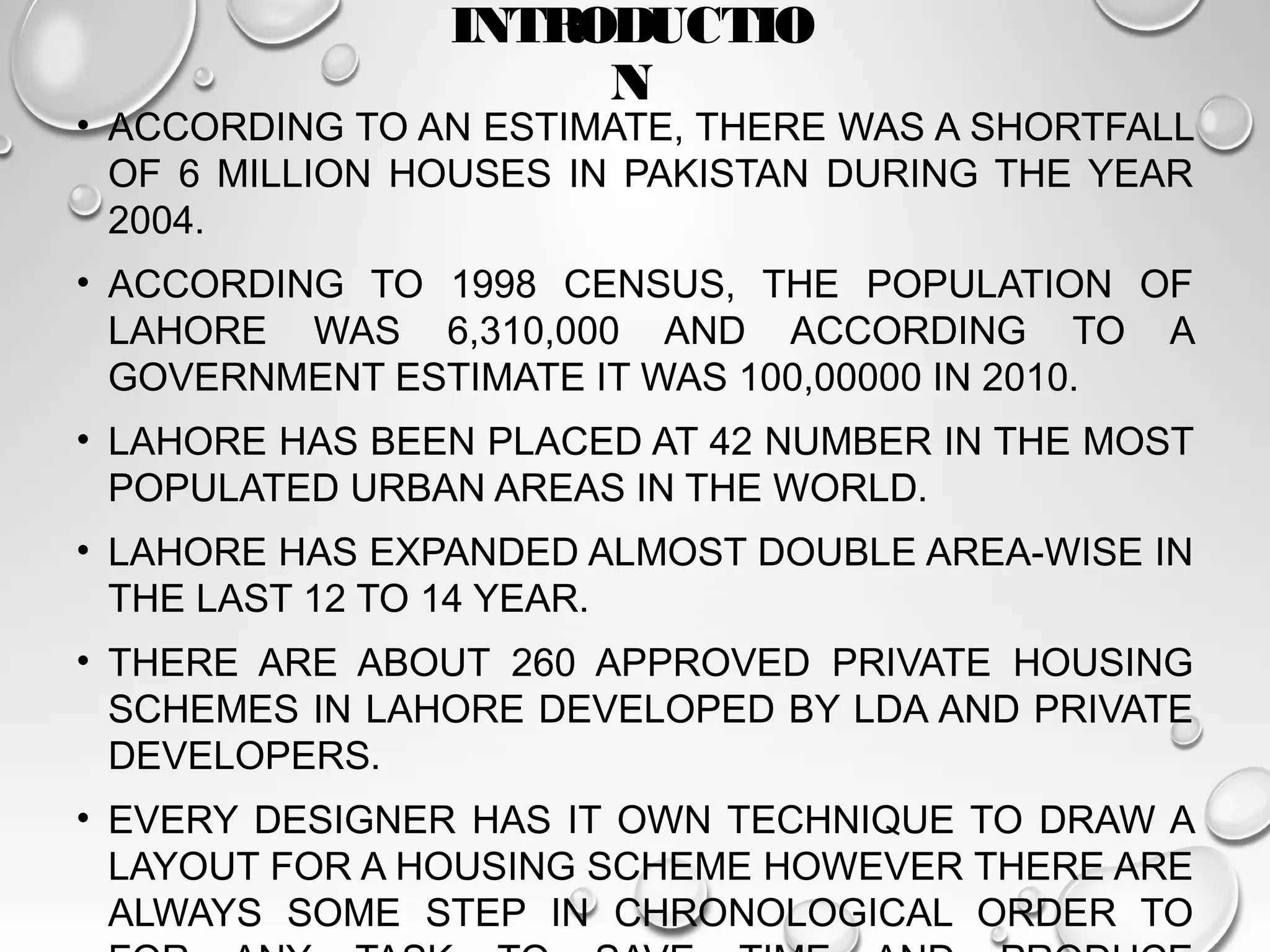 Planning of a housing scheme | PPT | Developmental Sites | Real Estate