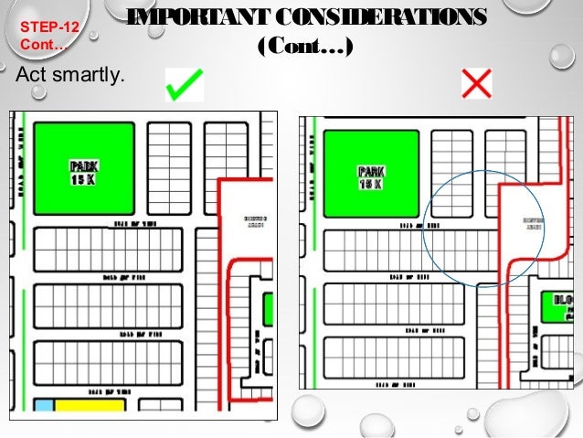 Planning of a housing scheme
