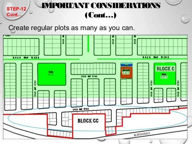 Planning of a housing scheme