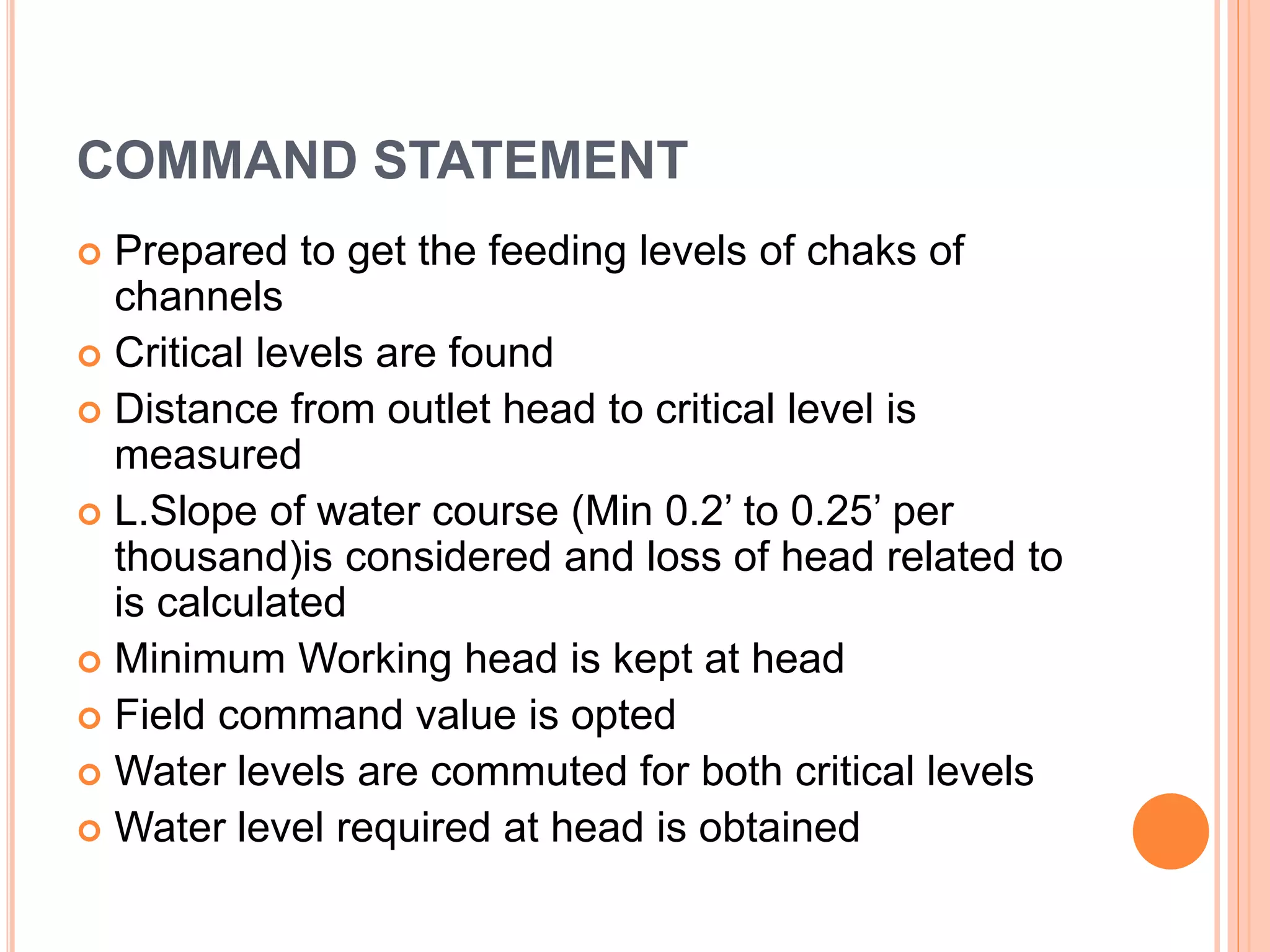 Planning of irrigation system | PPTX