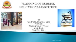 -By
[Cindrella, Bhawna, Soni,
Monika]
MSc nursing 1st year
MSN dept.
TMCON, TMU
8/10/2019TMCON 1
 