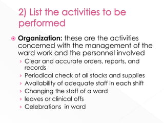 Planning of Nursing Unit | PPTX