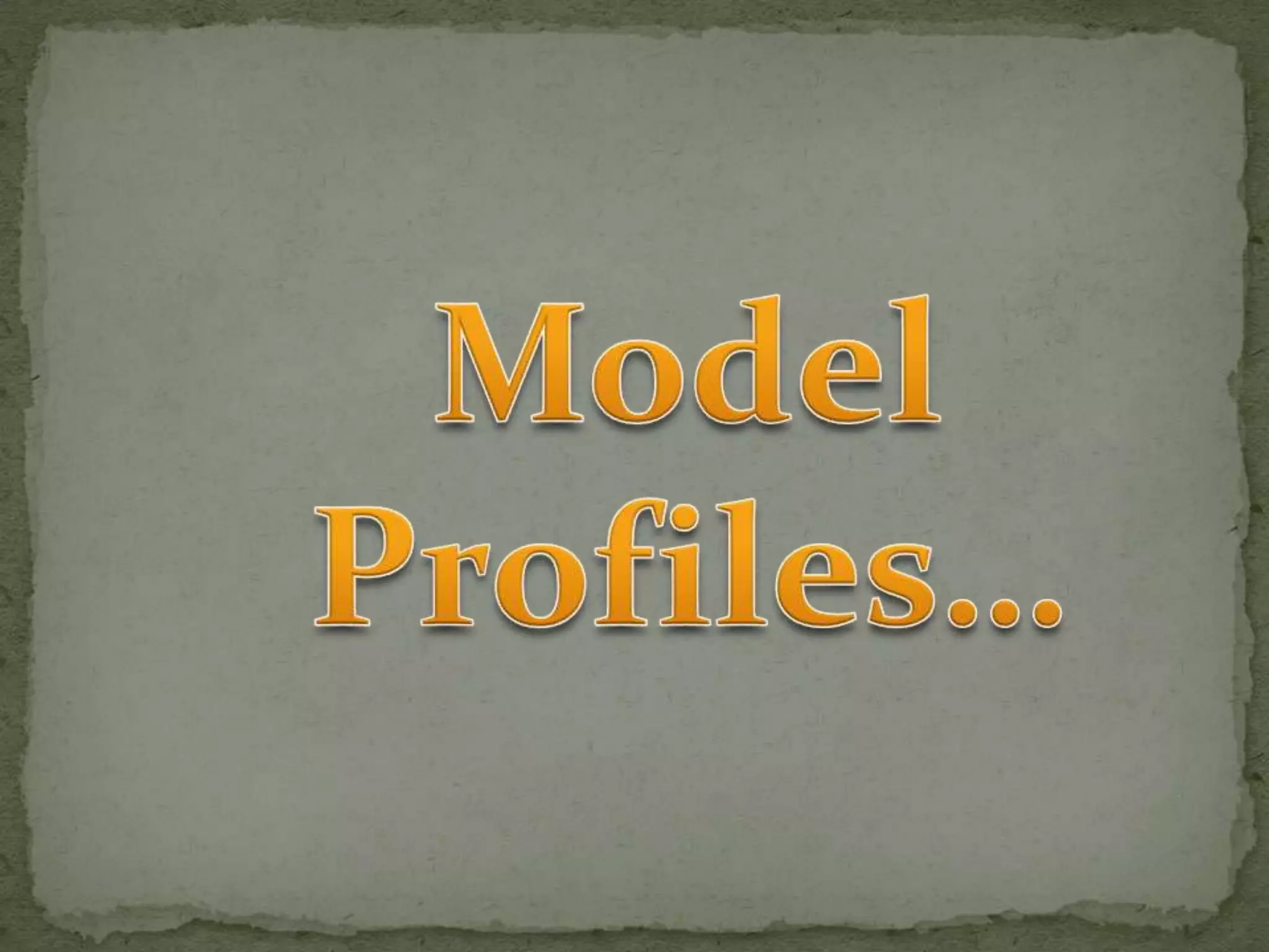 Model Profiles…