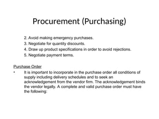 Planning & Procurement of Spares Accessories Consumables.ppt