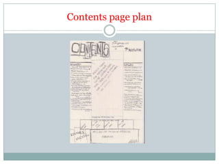 Contents page plan

 