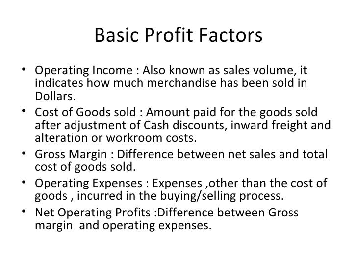 planning profit factors 1