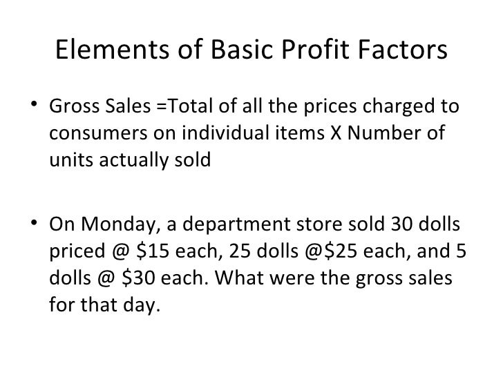 planning profit factors 1