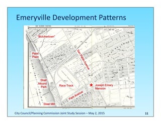 Emeryville Development Patterns
11City Council/Planning Commission Joint Study Session – May 2, 2015
 