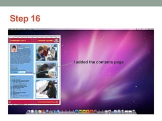 Step 16

I added the contents page

 