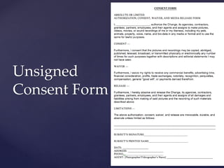 Unsigned
Consent Form
 