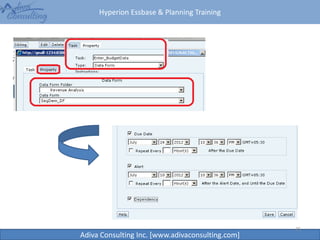 Hyperion Essbase & Planning Training
Adiva Consulting Inc. [www.adivaconsulting.com]
25
 