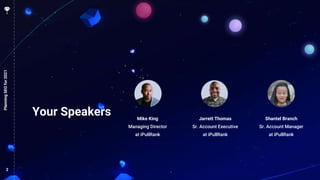 2
Your Speakers
PlanningSEOfor2021
Jarrett Thomas
Sr. Account Executive
at iPullRank
Mike King
Managing Director
at iPullRank
Shantel Branch
Sr. Account Manager
at iPullRank
 