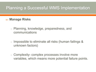 Planning successfulwms implementation | PPT