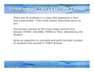 Planning the Computer Program (Pls. refer to the original document for clearer & better version, see description below)