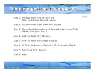 Planning the Computer Program (Pls. refer to the original document for clearer & better version, see description below)