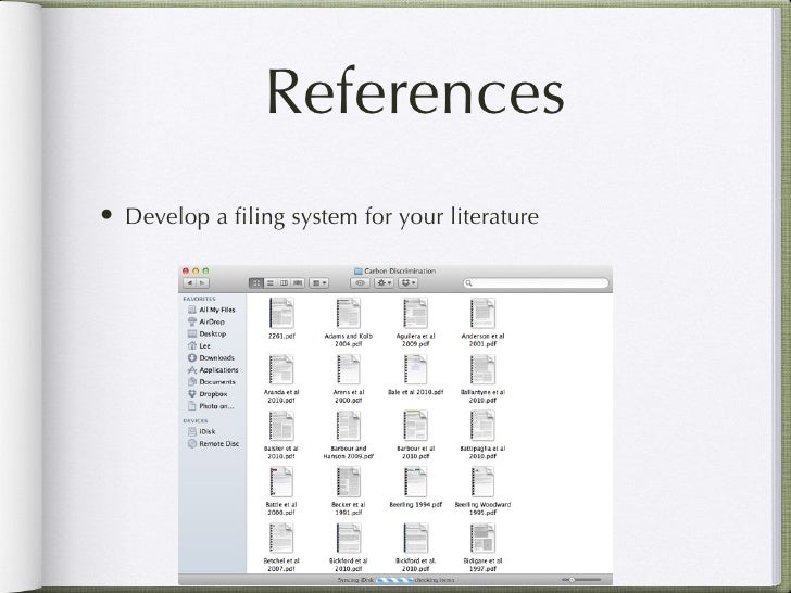 Dissertation filing system