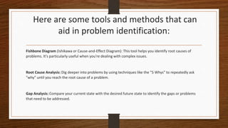 PLANNING TOOLS : Problem Identification. | PPT | Free Download