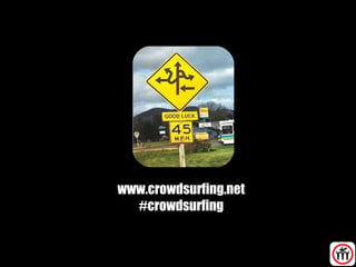 www.crowdsurfing.net
#crowdsurfing
 