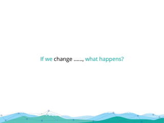 If we change ......, what happens?
 