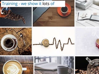 Training - we show it lots of
cups
 