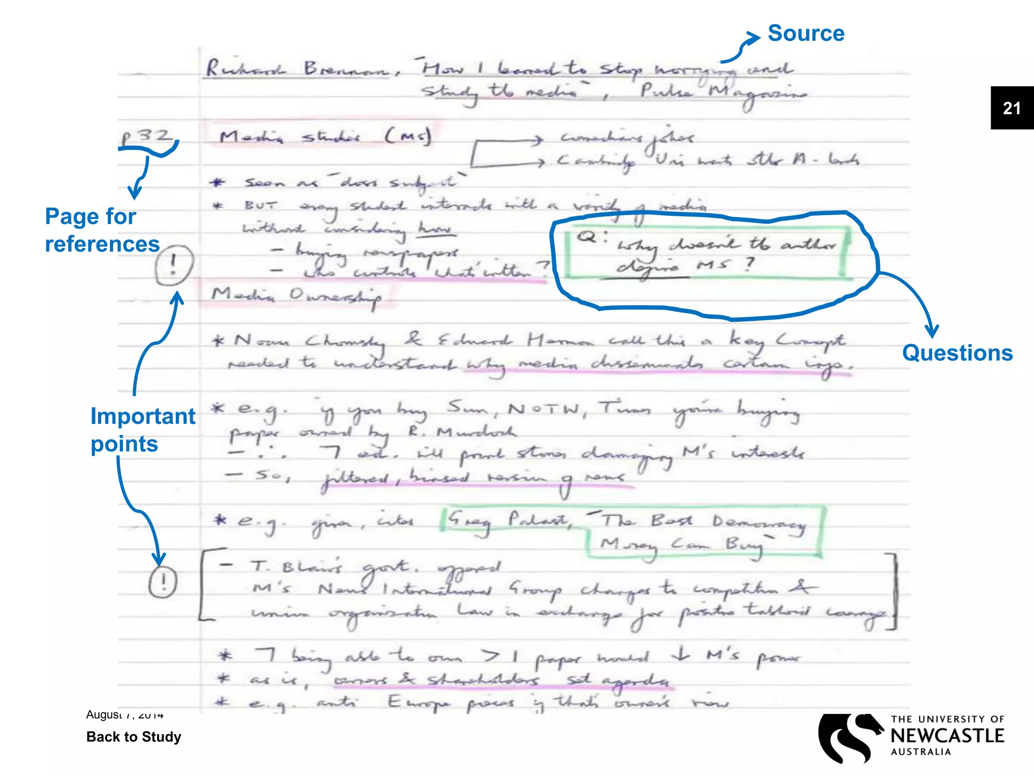 August 7, 2014
Back to Study
21
Source
Page for
references
Questions
Important
points
 