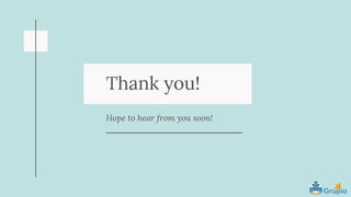 Thank you!
Hope to hear from you soon!