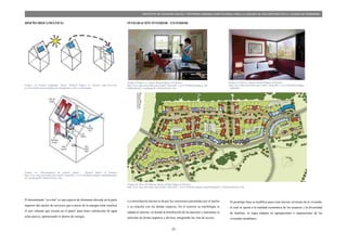 23
PROYECTO DE VIVIENDA SOCIAL Y REFORMA URBANA HABITACIONAL PARA LA LAGUNA DE SAN ANTONIO EN LA CIUDAD DE RIOBAMBA
DISEÑO BIOCLIMÁTICO:
Grafico 43 Paneles adaptados, fuente: Richard Rogers & Partners http://www.rsh-
p.com/work/all_projects/design_for_manufacture_oxley_woods/design/
Grafico 44, Funcionamiento de paneles, fuente: : Richard Rogers & Partners
http://www.rshp.com/render.aspx?siteID=1&navIDs=1,4,25,1361&showImages=table&thumbna
ils=true&pageID=3&showParent=true
El denominado “eco-hat” es una especie de chimenea ubicada en la parte
superior del núcleo de servicios que a través de la energía solar reutiliza
el aire caliente que circula en el panel, para tener calefacción de agua
solar pasiva, optimizando el ahorro de energía.
INTEGRACIÓN INTERIOR - EXTERIOR:
La interrelación interna se da por las conexiones permitidas por el núcleo
y su relación con los demás espacios, En el exterior su morfología se
adapta al entorno, en donde la distribución de las parcelas y manzanas se
articulan de forma orgánica y diversa, integrando las vías de acceso.
El prototipo base se modifica para crear nuevas versiones de la vivienda,
el cual se ajusta a la realidad económica de los usuarios y la diversidad
de familias, se logra adaptar en agrupaciones o separaciones de las
viviendas modulares.
Grafico 45 Interior 1, fuente: Richard Rogers & Partners
http://www.rshp.com/render.aspx?siteID=1&navIDs=1,4,25,1361&showImages=tab
le&thumbnails=true&pageID=3&showParent=true
Grafico 47 Interior 2, fuente: Richard Rogers & Partners
http://www.rshp.com/render.aspx?siteID=1&navIDs=1,4,25,1361&showImages
=table&thu
Grafico 46, Plano de Situación, fuente: Richard Rogers & Partners
http://www.rshp.com/render.aspx?siteID=1&navIDs=1,4,25,1361&showImages=detail&imageID=2428&showParent=true
 