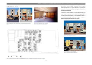 26
PROYECTO DE VIVIENDA SOCIAL Y REFORMA URBANA HABITACIONAL PARA LA LAGUNA DE SAN ANTONIO EN LA CIUDAD DE RIOBAMBA
Integración Interior – Exterior
Grafico 61 Modificaciones, Fuente: ELEMENTAL http://www.elementalchile.cl/proyecto/quinta-
monroy/
Grafico 63 Interior Departamento, Fuente: ELEMENTAL
http://www.elementalchile.cl/proyecto/quinta-monroy/
La interrelación interna es dada por los espacios flexibles que pueden
modificarse según el uso que le otorgue cada usuario, y que se relacionan
por el núcleo de servicios centralizado, que organiza la distribución de
los espacios no especializados.
La interrelación externa es dada por su excelente ubicación dentro de la
cuidad, rodeada de varios servicios, en donde la configuración de las
viviendas permite la apertura dentro del barrio desde la calle además de
la relación entre vecinos por circulaciones y espacios comunes., en
donde las propias personas se asociaron como vecinos.
Grafico 62 Implantación General, fuente: http://www.plataformaarquitectura.cl/cl/02-2794/quinta-monroy-elemental-chile/5126e57db3fc4b11a7000408:
Grafico 64 Expansiones, fuente: ELEMENTAL
http://www.elementalchile.cl/proyecto/quinta-monroy/
Grafico 65 Expansiones 2, fuente: ELEMENTAL
http://www.elementalchile.cl/proyecto/quinta-monroy/
 