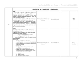 Plano De Actividades 2008 2009