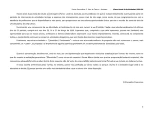 Plano De Actividades 2008 2009