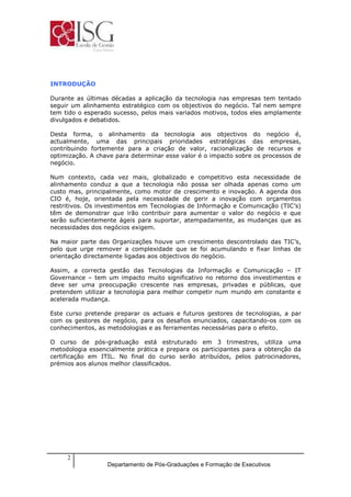 Plano De Estudos It Governance