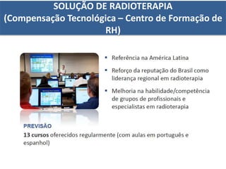SOLUÇÃO DE RADIOTERAPIA
(Compensação Tecnológica – Centro de Formação de
RH)
 