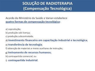 SOLUÇÃO DE RADIOTERAPIA
(Compensação Tecnológica)
 