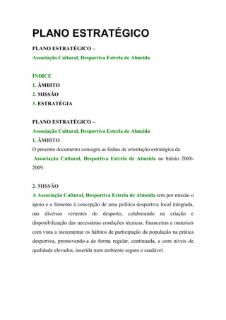 Plano EstratéGico Futebol