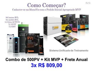 Combo de 500PV + Kit MVP + Frete Anual
           3x R$ 809,00
 