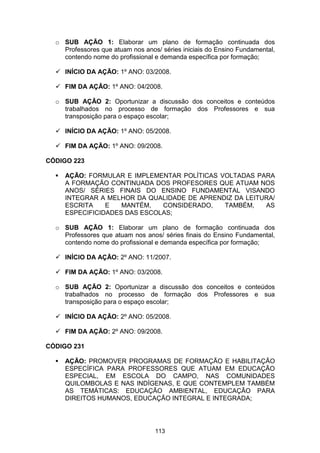 Plano Municipal de Educação