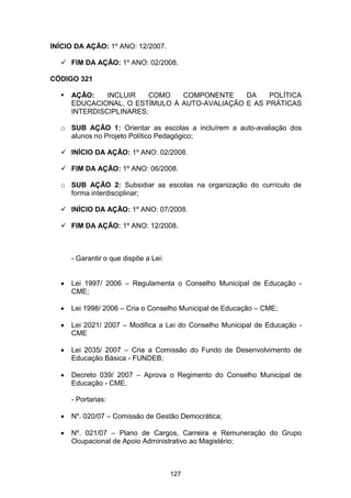 Plano Municipal de Educação