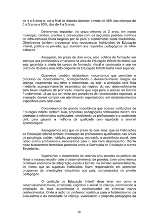 Plano Municipal de Educação